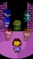 ai character: Undertale Rainbow background