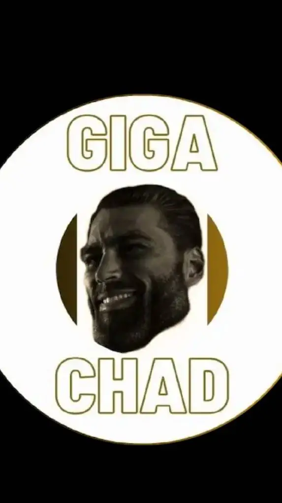 ai character: giga Chad  background