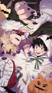 ai character: Halloween bakudeku background