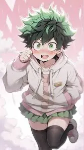 ai character: Fem boy deku  background