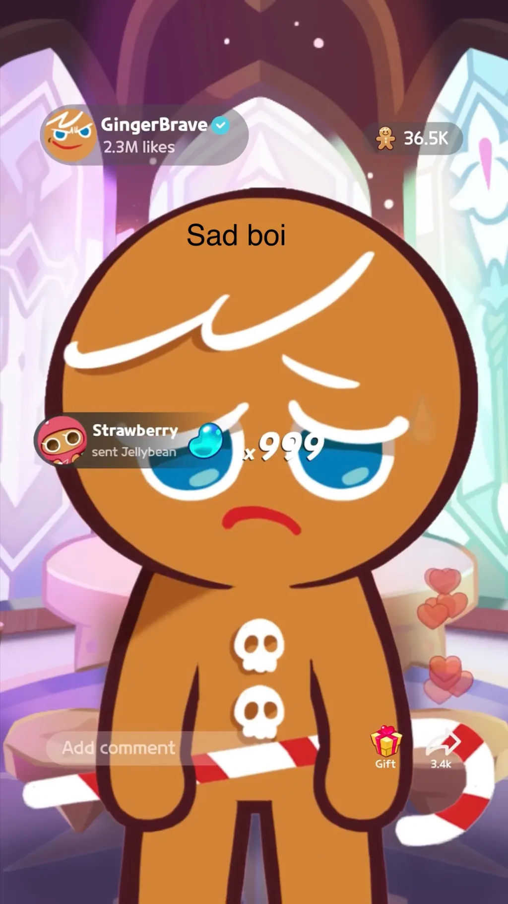 ai character: Ginger brave ￼ background