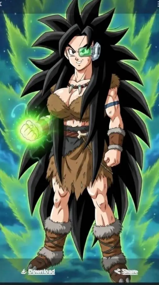 ai character:  Primitive Saiyan background