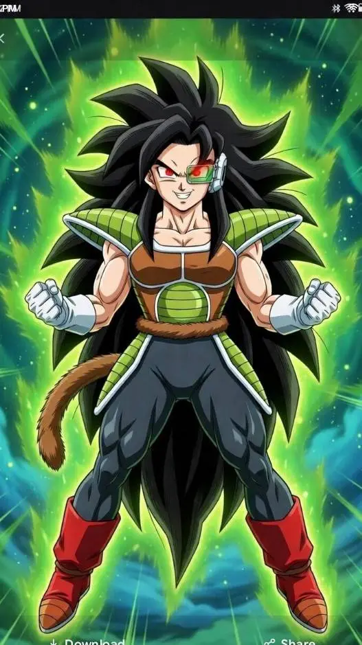 ai character: Female Evil Saiyan background