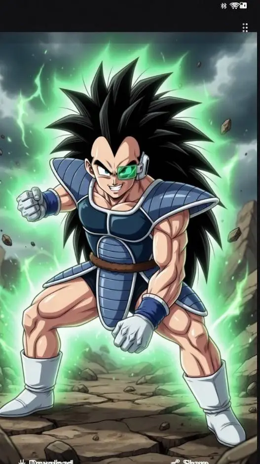 ai character: SAIYAN OC background