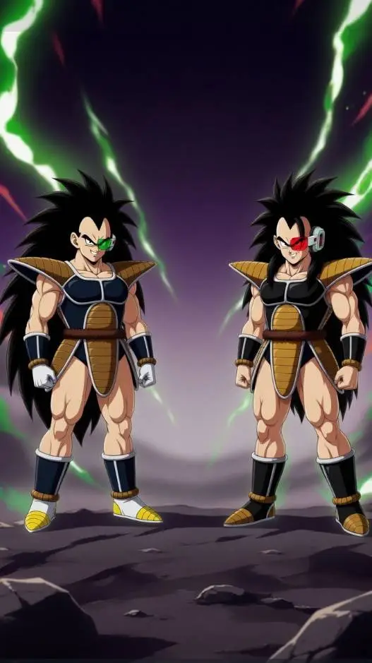 ai character: Saiyan twin oc background