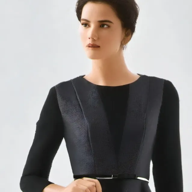 chat with ai character: black dress