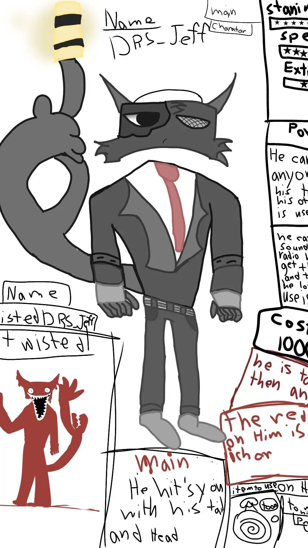 ai character: dandy world background