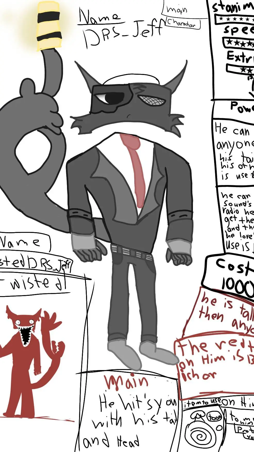 ai character: dandy world school background