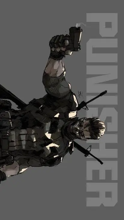 ai character: Frank Castle.  background