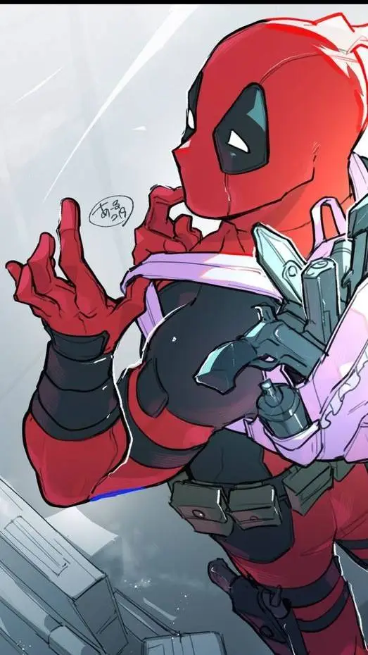 ai character: ❤Deadpool🖤 background