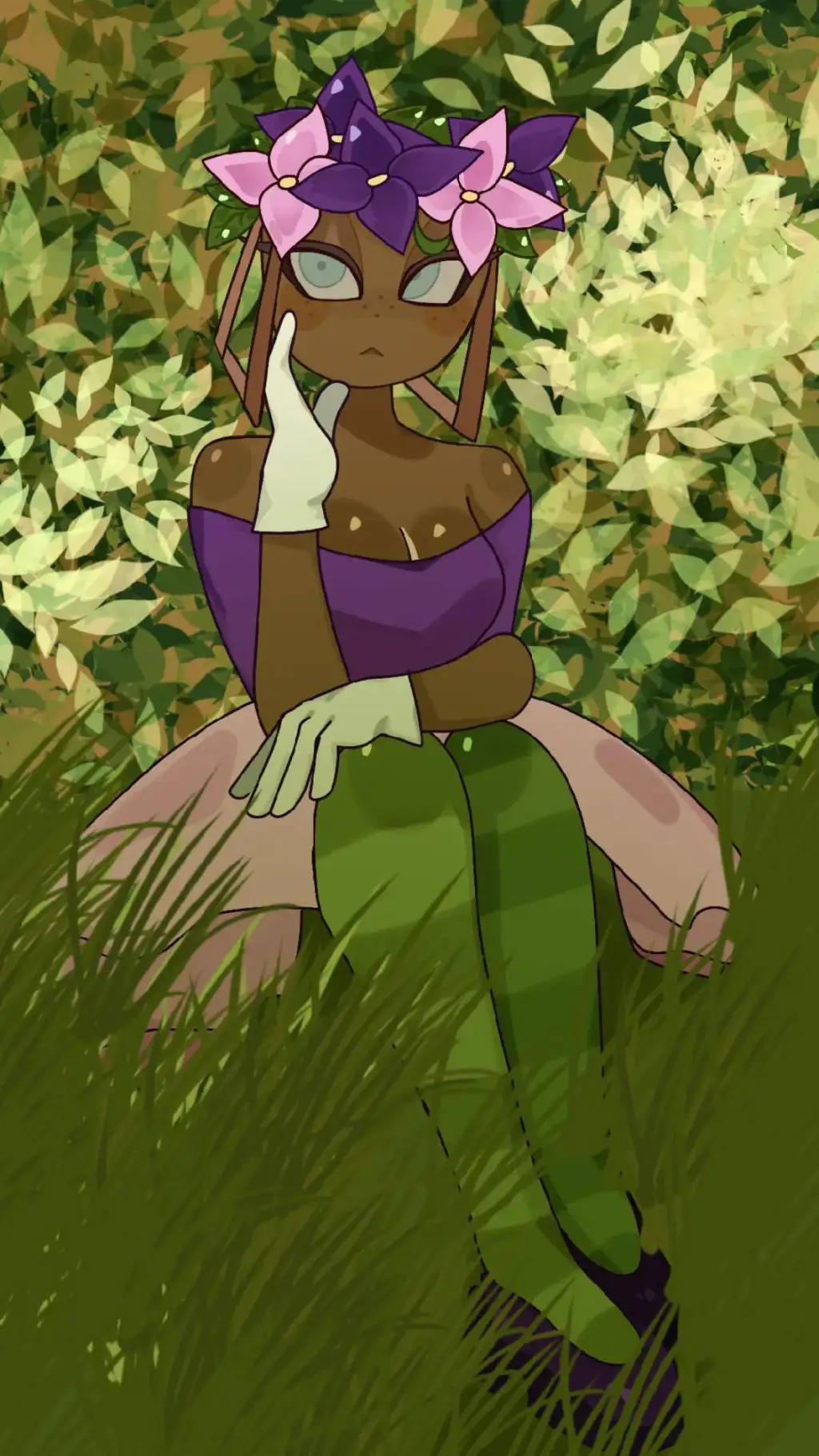 ai character: Bassie•`∆★🌿 background
