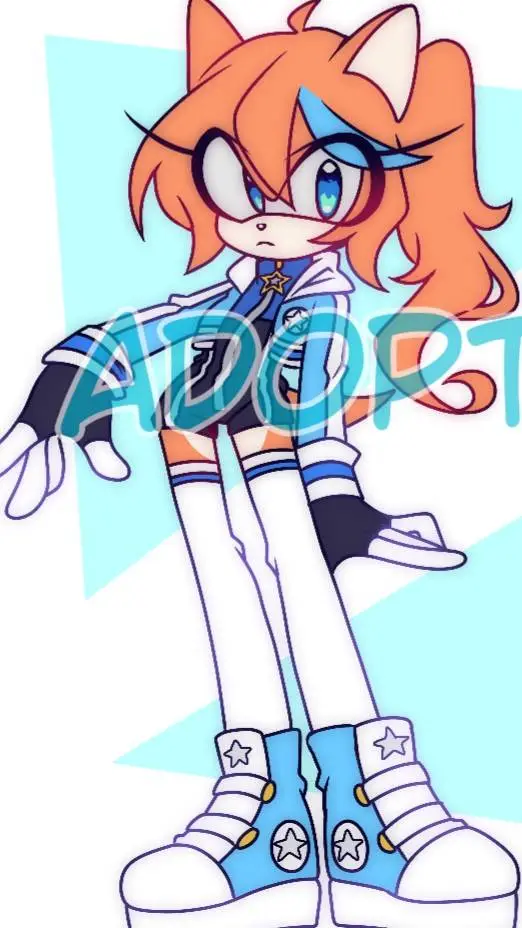 ai character: Sonic old girlbff background