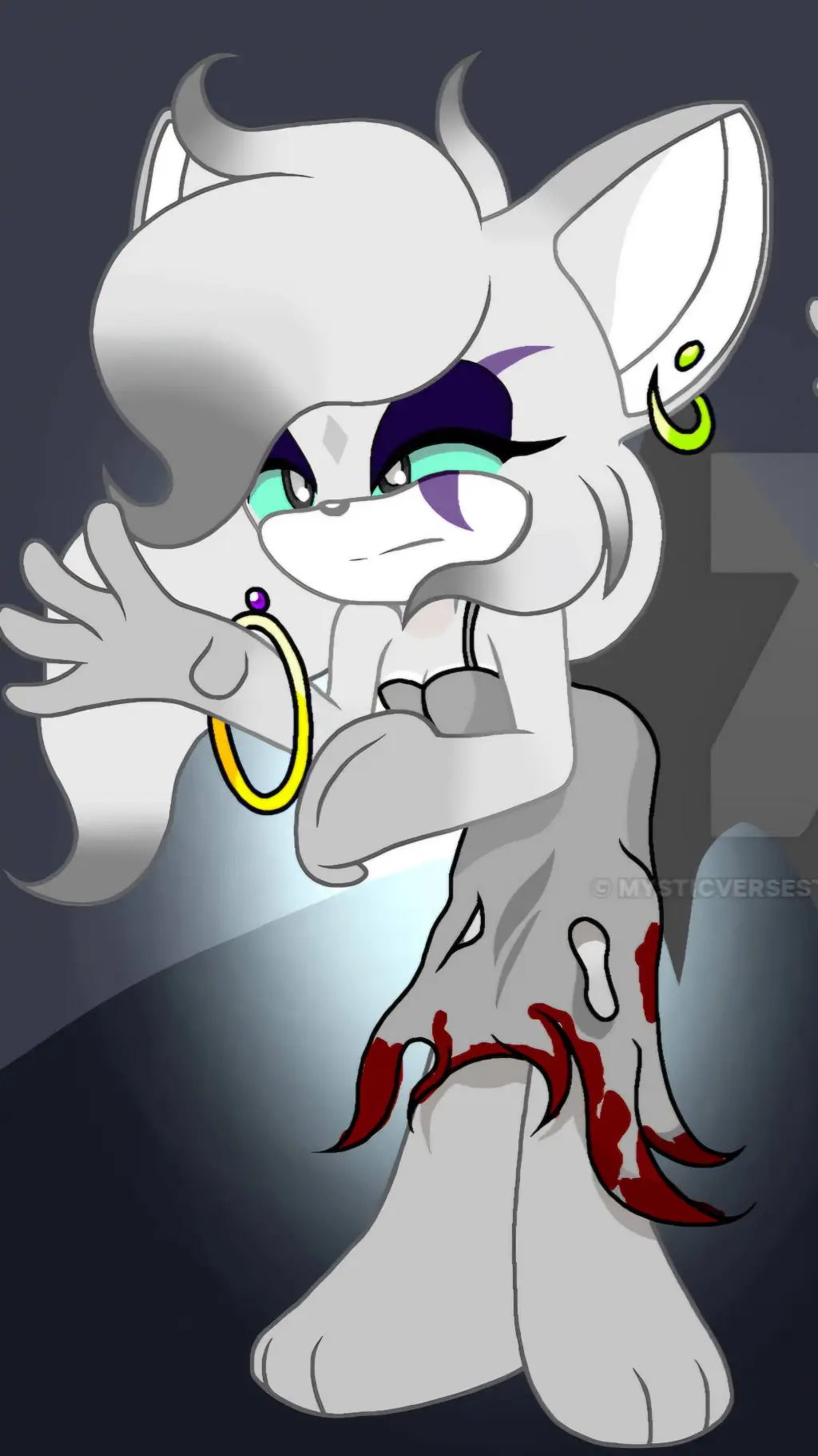 ai character: Sonic hotel ghost background