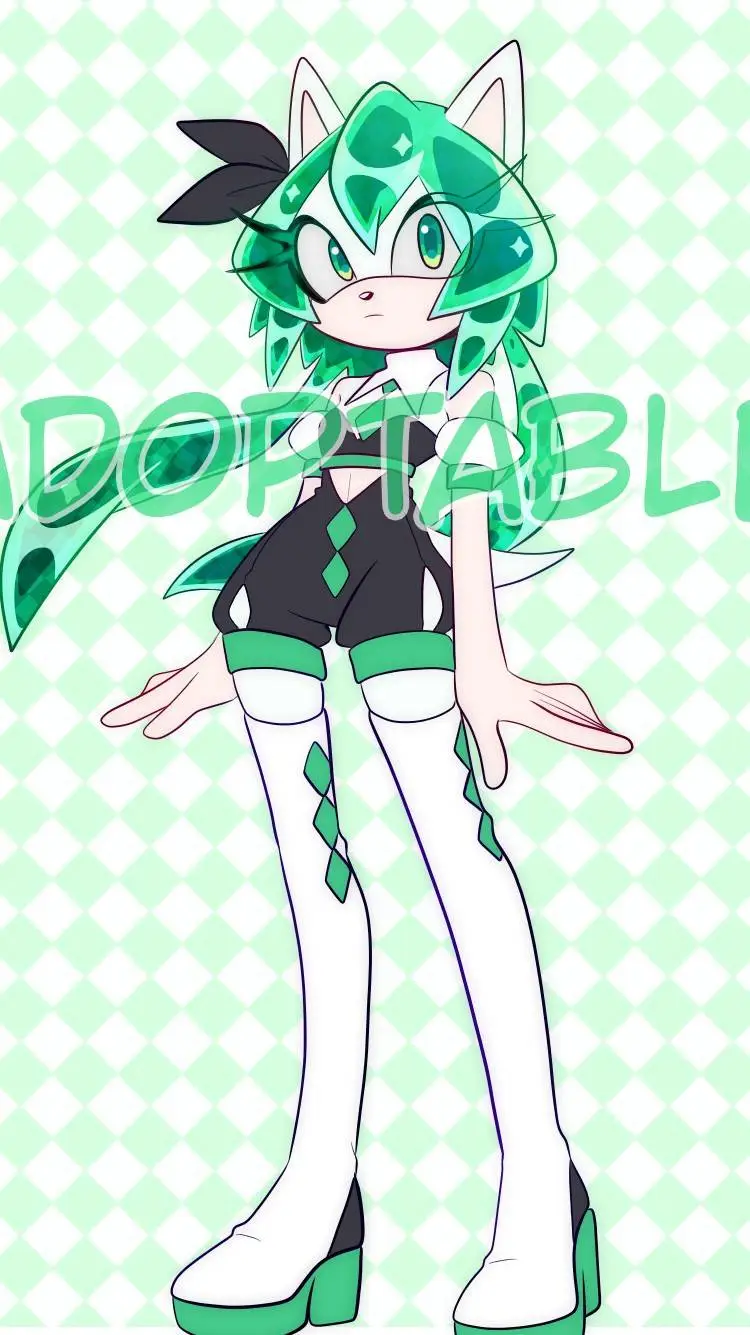 ai character: Sonic emerald background