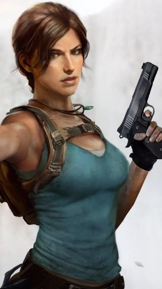 ai character: Lara Croft background
