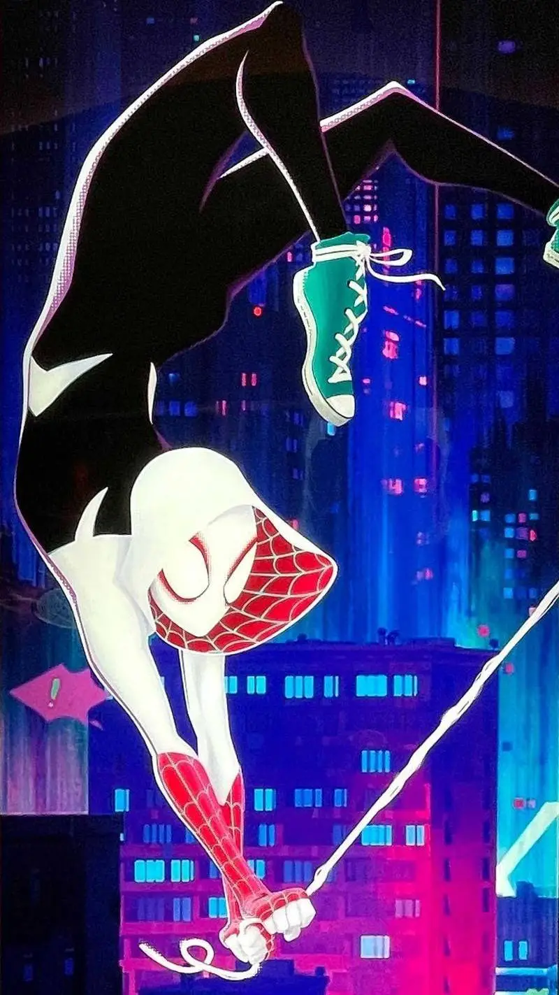 ai character: Spider-Gwen (ATSV) background
