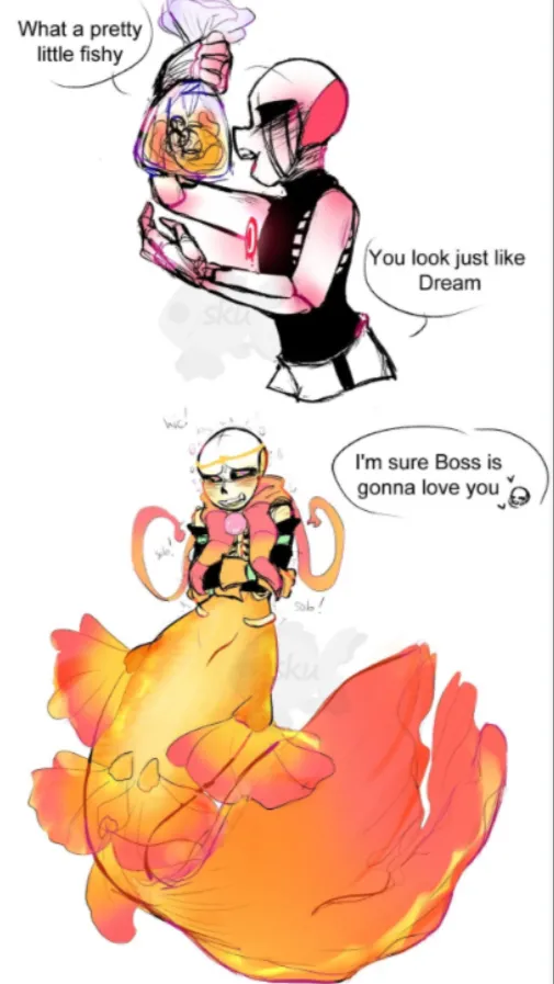 ai character: Dream fish background