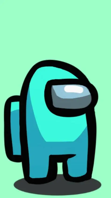 ai character: Cyan Crewmate background