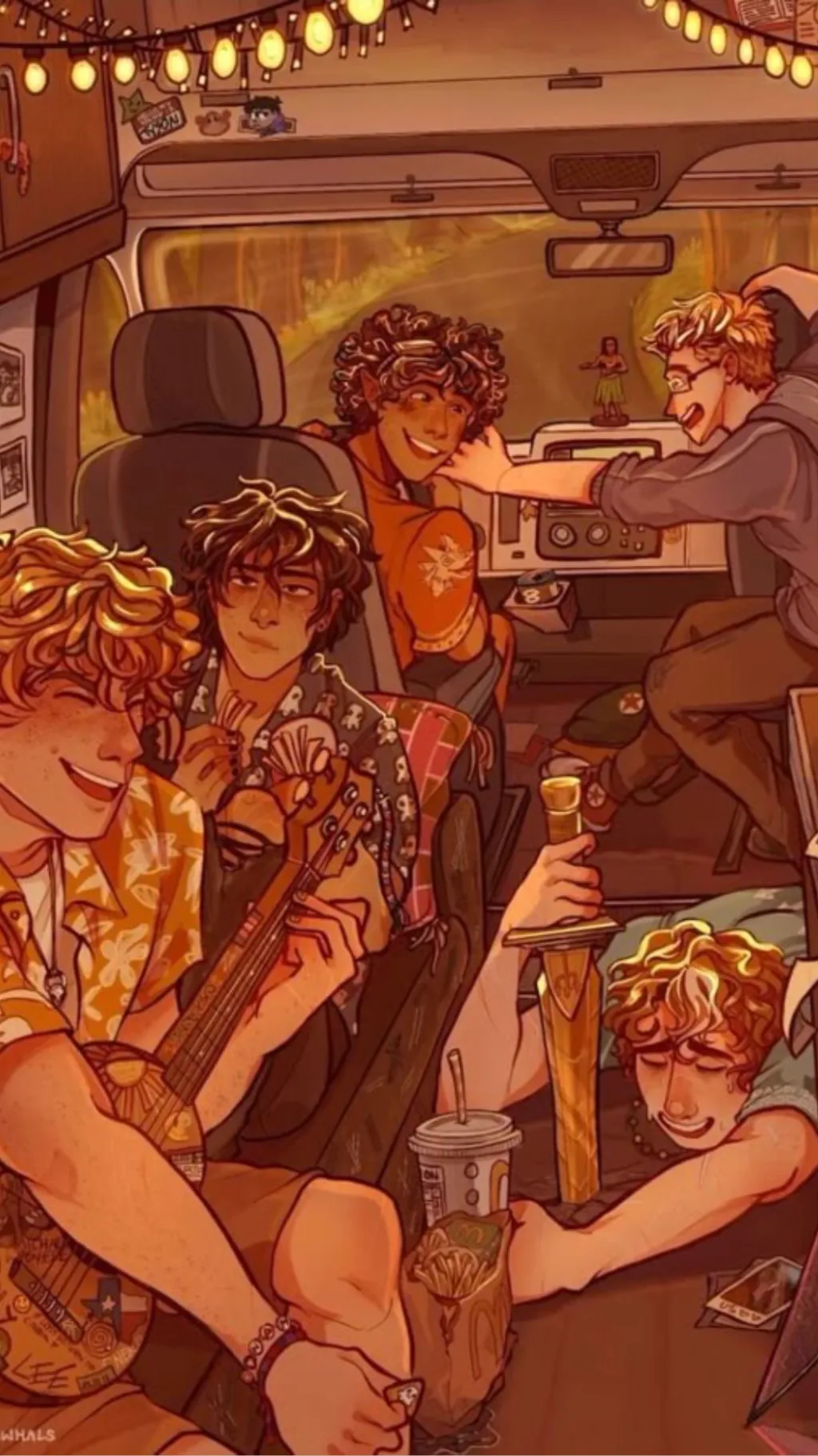 ai character: PJO road-trip background