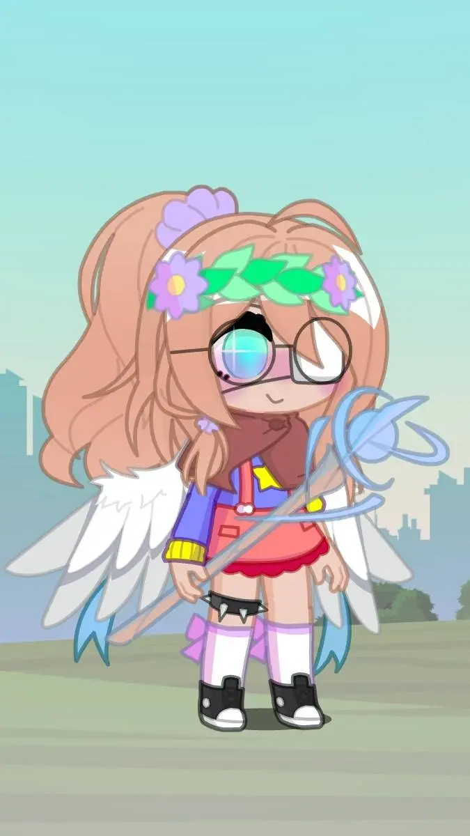 ai character: Lavender Aurora background