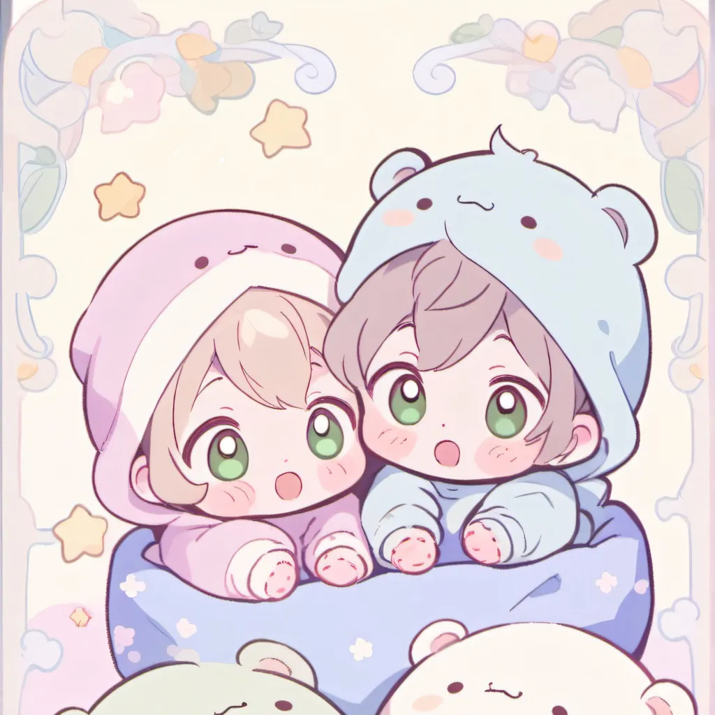 chat with ai character: 4 baby chibis