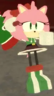 ai character: Amy Christmas  background