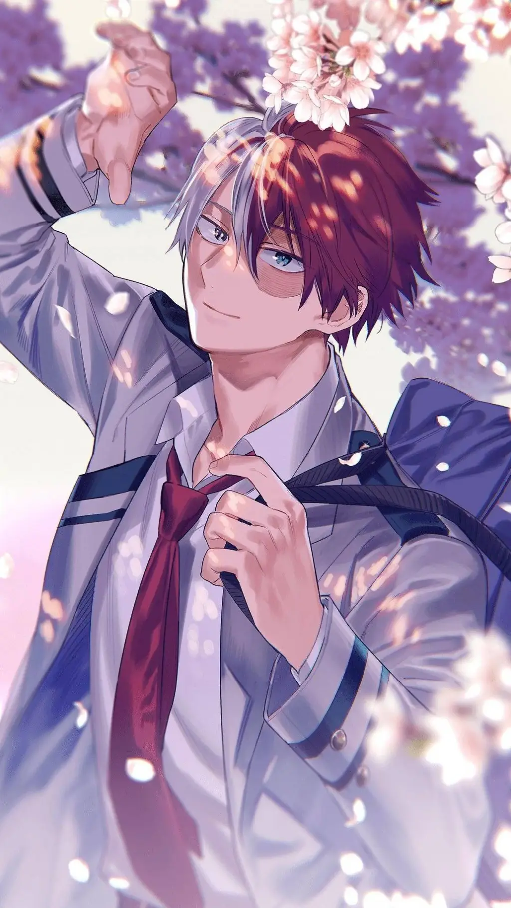 ai character: Shoto Todoroki background