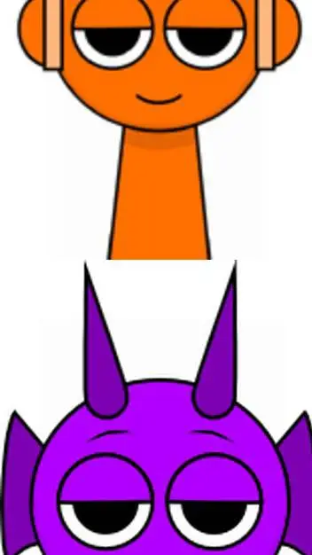 ai character: durple+oren background