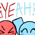 chat with ai character: Red and Blue :D