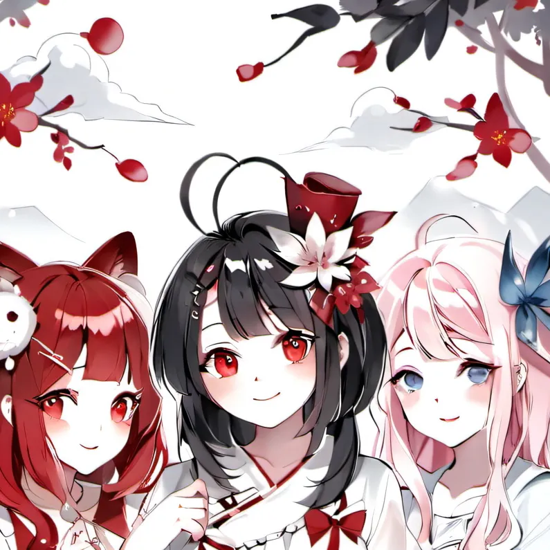 chat with ai character: Three little girls