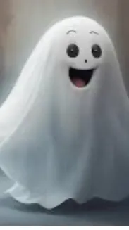 ai character: Shy friendly ghost background