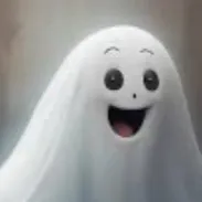 chat with ai character: Shy friendly ghost