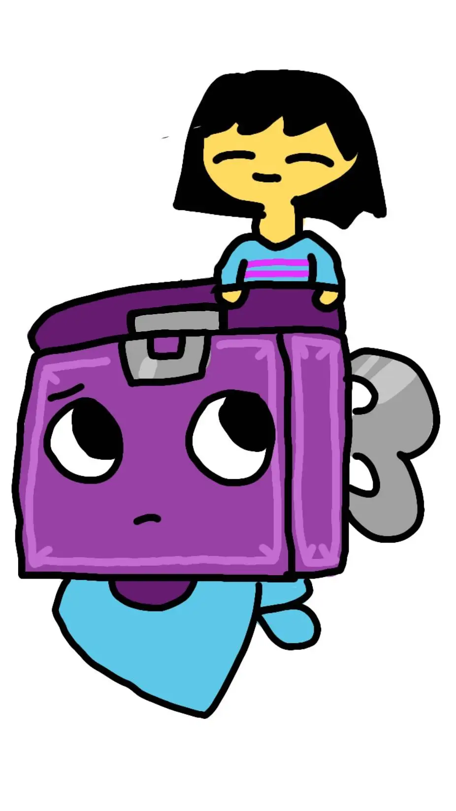 ai character: Frisk in DW background