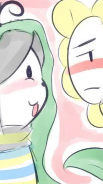 ai character: Flowey x temmie background