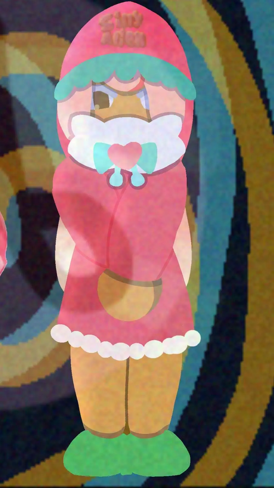 ai character: Strawberry cookie  background