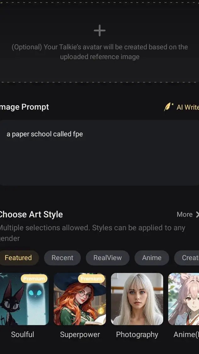 ai character: fpe background