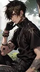 ai character: Christmas emo mha background