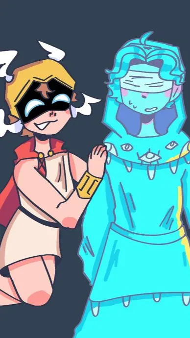 ai character: Hermesias 🪽🧿 background