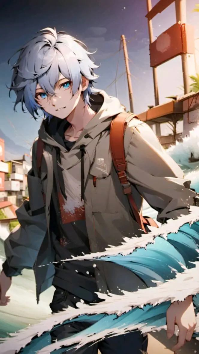 ai character: Light X. Der background
