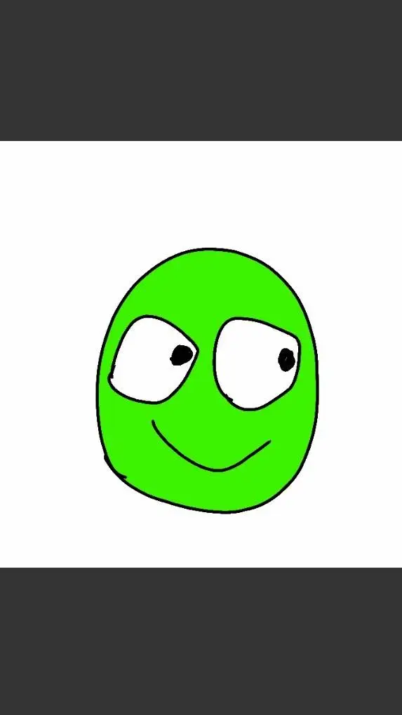 ai character: happy lime background