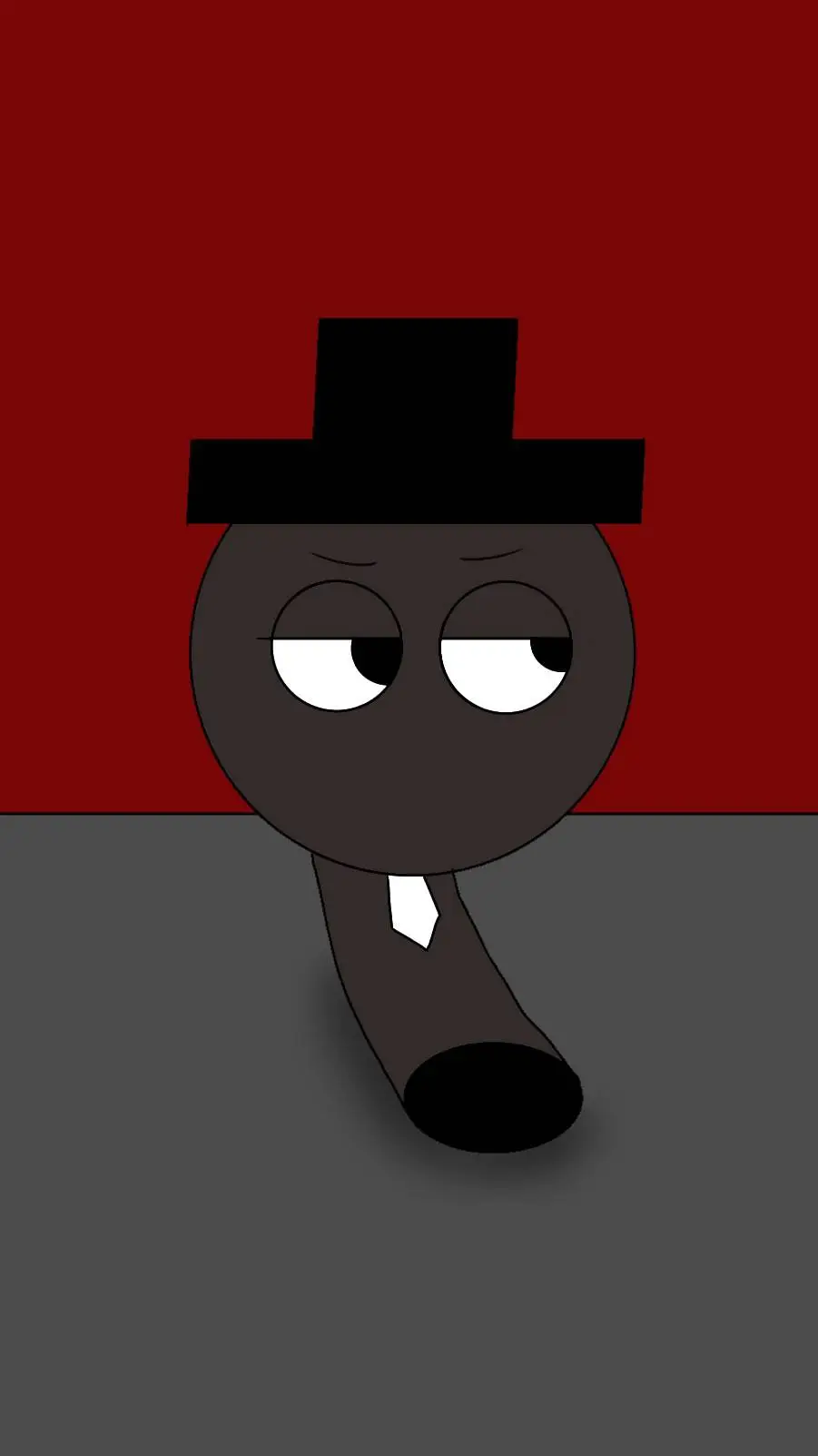 ai character: Sprunki baby Black background