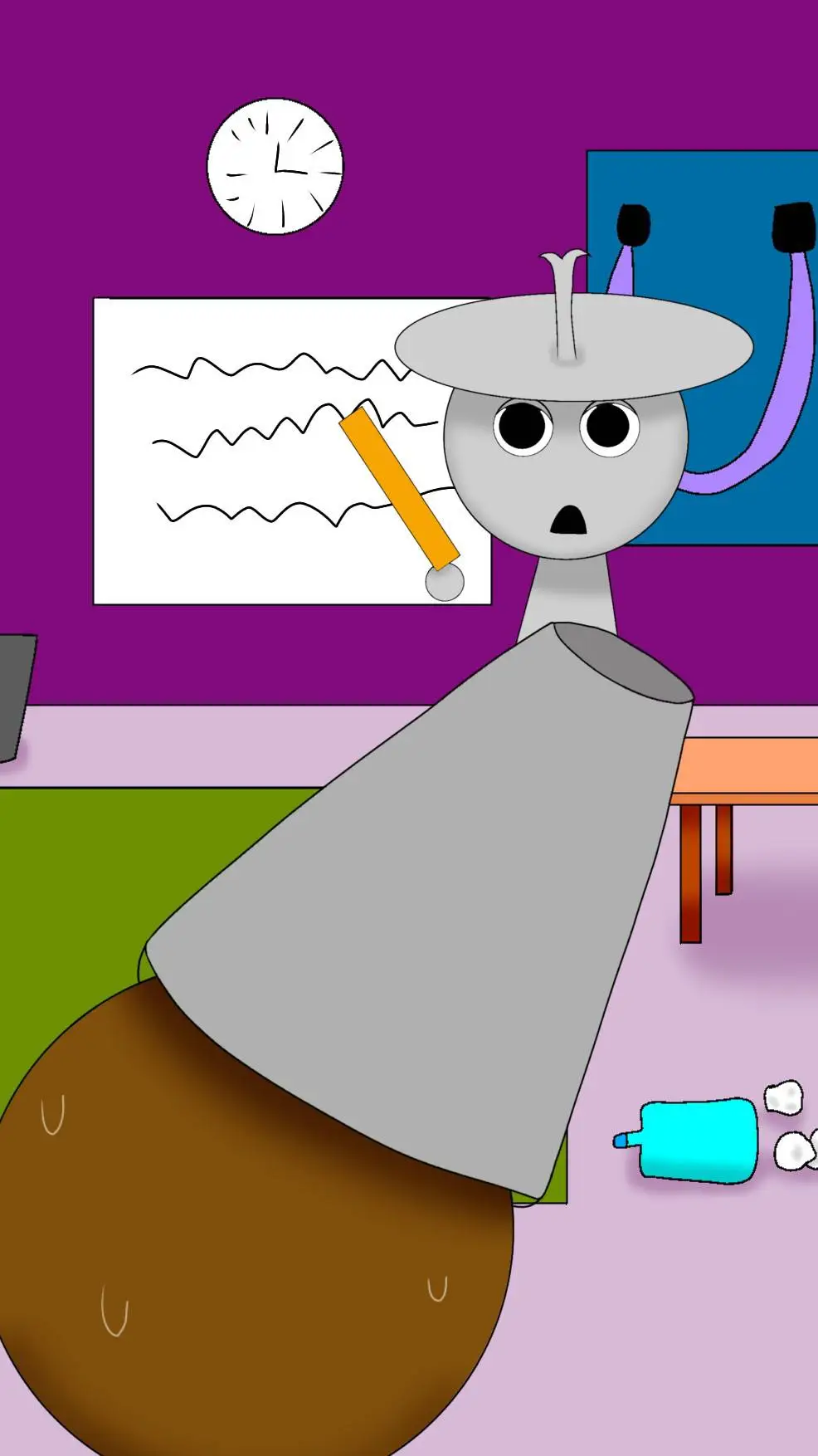 ai character: Sprunki office background