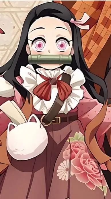 ai character: nezuko babysitting background