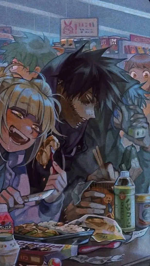 ai character: MHA villains caugh background