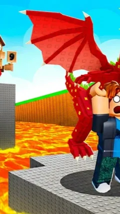 ai character: Survive Lava  background