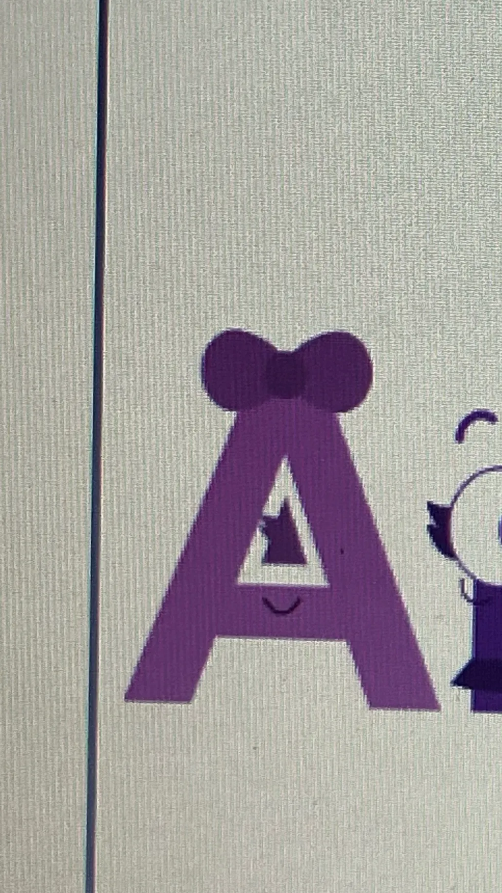 ai character: Uppercase A background