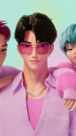 ai character: K-pop Demon hunter background
