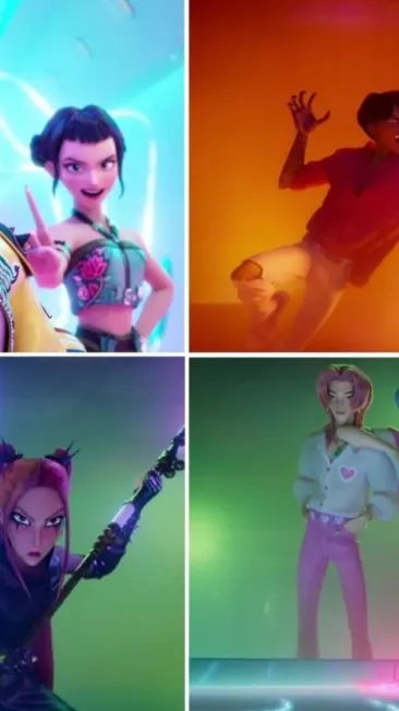 ai character: K-pop demon hunter background