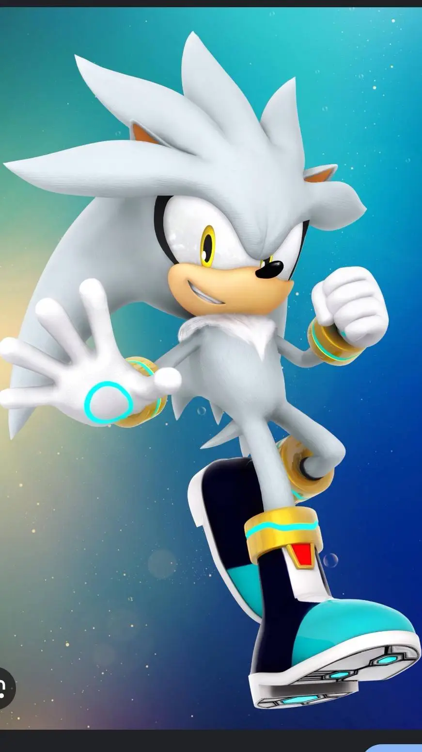 ai character: silver  background