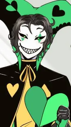 ai character: 💚 Harlequin🎭 background